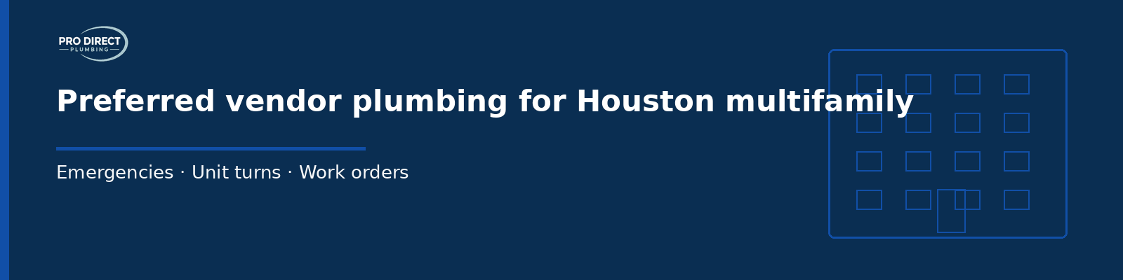 ProDirect Plumbing for Houston property managers